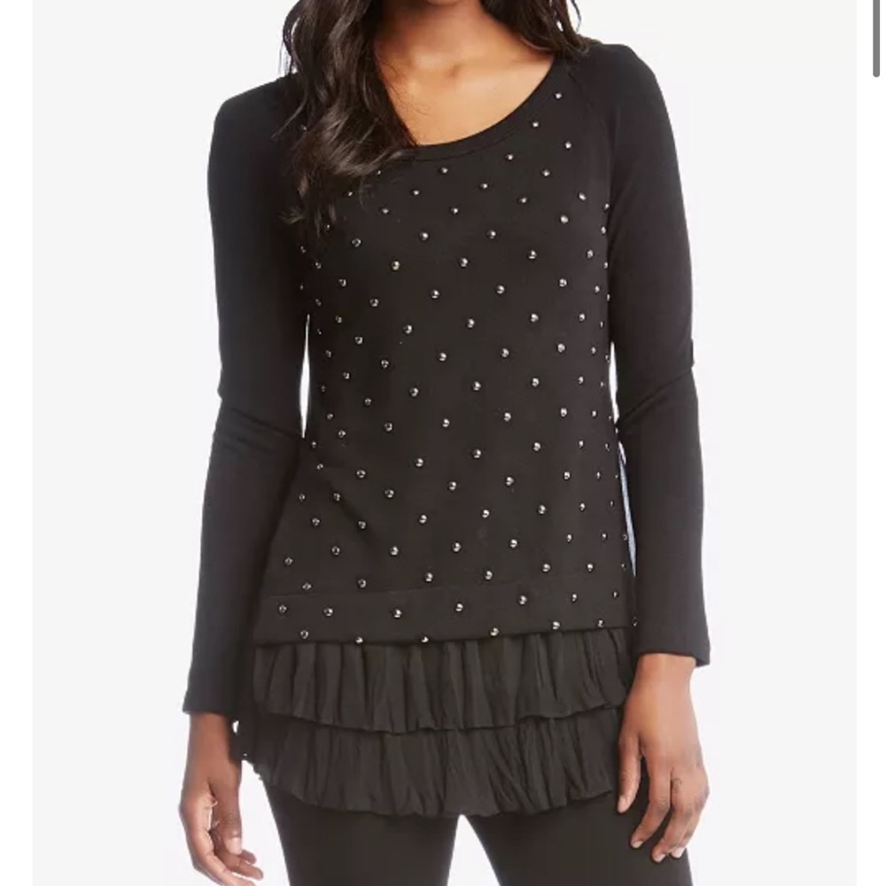 Karen Kane Tiered Studded Top